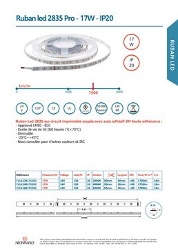 Ruban led 2835 Pro - 17W - IP20 | Néon France