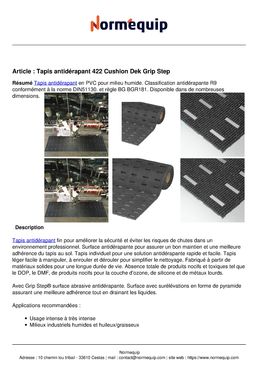 Tapis antidérapant 422 Cushion Dek Grip Step