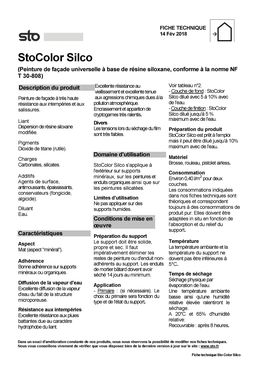 Peinture de façade à base de résine siloxane | StoColor Silco