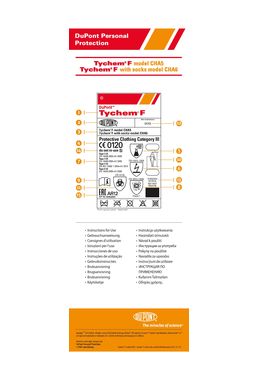 Combinaison de protection catégorie III | Tychem F