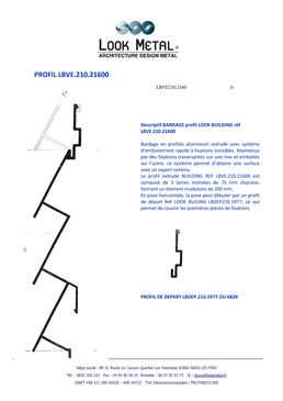 Bardage en profilés aluminium extrudé | PROFIL LBVE.210.21600