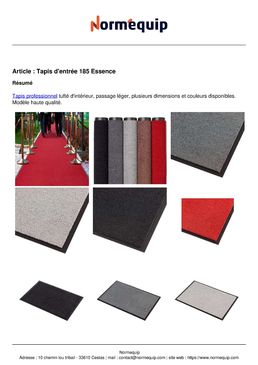 Tapis d'entrée 185 Essence