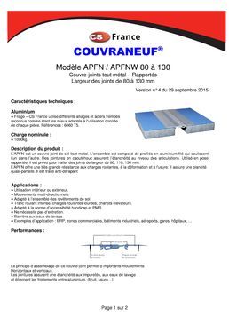 Couvre-joints de dilatation en métal pour sols | Gamme APF