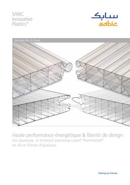 Plaques emboitables pour bardages et façades translucides | LEXAN™ THERMOCLICK™