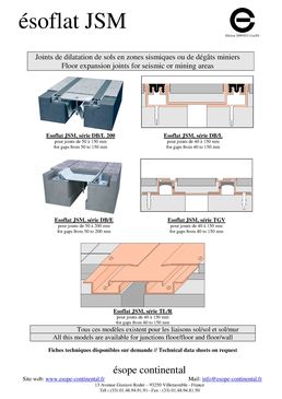 Couvre-joint aluminium pour zones sismiques | Esoflat JSM DBL 220