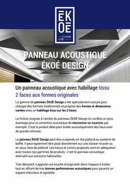 Panneaux décoratifs acoustiques avec tissus sur 2 faces et formes variées | ÉKOÉ DESIGN