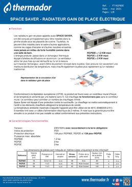 Radiateur Gain de place Space Saver