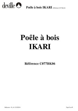 Poêle à bois bûches en fonte 9 kW de puissance | IKARI C077BK.06