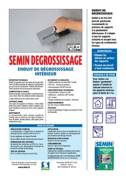 Enduit de dégrossissage intérieur | Semin Dégrossissage