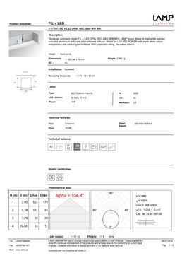 Luminaire LED à diffuseur en polycarbonate | FIL + LED OPAL