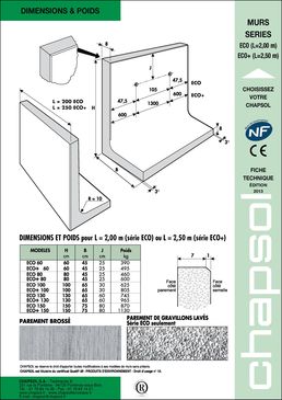 Murs béton de soutènement de petite hauteur | Murs ECO