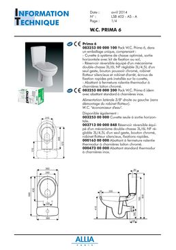 WC sur pied  | Prima6