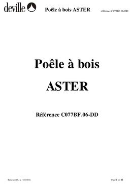 Poêle à bois design et moderne certifié et étanche 6 kW de puissance | Aster Étanche C077BF