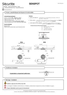 Downlight encastré LED à détection pour halls d'entrée et ERP | Senspot