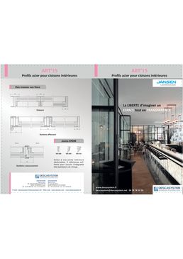 Profilés acier pour verrières et cloisons intérieures | ART'15