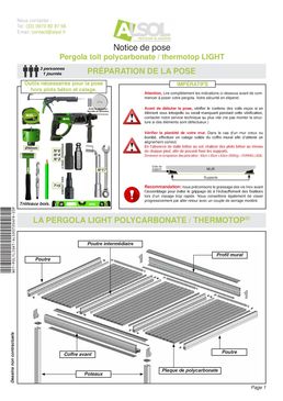 Pergola à toit polycarbonate et structure en aluminium | Light