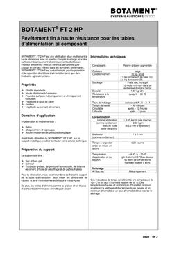 Revêtement ﬁn à haute résistance pour surfaces mécaniquement et chimiquement sollicitées | Botament FT 2 HP