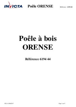 Poêle à bois 8 kW avec post combustion compatible RT2012 | Orense 6194-44