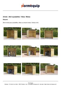 Abri à poubelles / Vélos / Motos