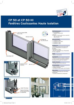 Fenêtres et portes fenêtres coulissantes haute isolation | CP 50-HI