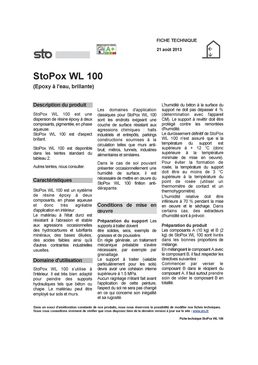 Peinture époxy brillante en dispersion aqueuse pour sols | StoPox WL 100