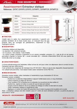 Extracteur statique pour fosses toutes eaux | Extracteur statique