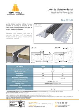 Joint de dilatation de sol avec insert | JDH 5.04 