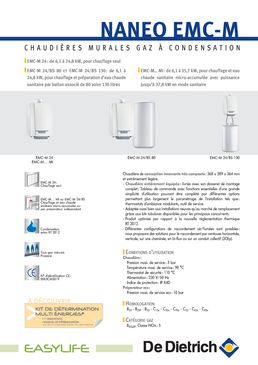 Chaudières murales gaz à condensation | Naneo EMC-M