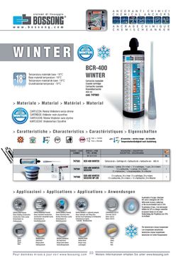 Résine agréée pour ancrage chimique à basse température | Winter