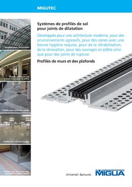 Joint de dilatation de sol rapporté ou encastré | MIGUTEC FKN 20 / FTN 20 DSI ARTEON