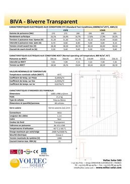 Panneau photovoltaïque bi-verre | Biva 60