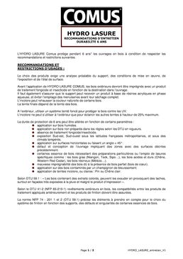 Lasure anti-UV satinée pour protection des bois intérieurs ou extérieurs | Hydro Lasure