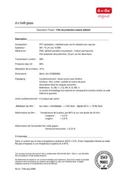Film solaire adhésif d-c-fix | F339-2000