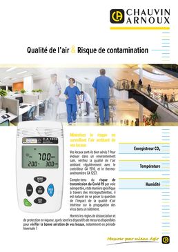 CA 1510 | Enregistreur avec affichage digital (CO2, Température, Humidité) pour mesure de la Qualité de l'Air Intérieur