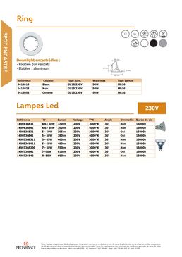 Downlight encastré fixe | Ring