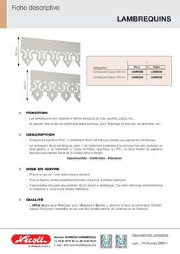 Lambrequin décoratif en PVC pour bords de toiture | Lambrequins