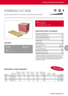 Panneau pour isolation extérieure des façades sous enduit | Panneau 431