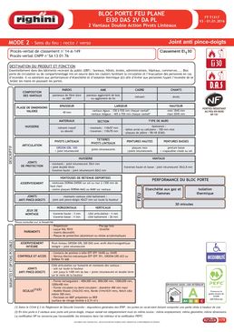 Bloc porte Ei30 DAS deux vantaux double action et joint anti pince doigt | Graphik Tecnik / Line