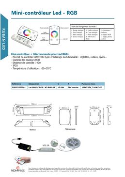 Mini-contrôleur Led + télécommande pour Led RGB | FLRF03300001