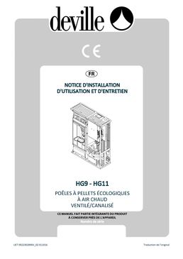 Poêle à granulés de bois 11 kW au design ultra moderne | Urubu C077FH