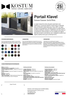 Portail contemporain battant ou coulissant à remplissage plein | KLAVEL