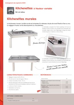 Kitchenettes à hauteur variable électrique ou manuelle | Kitchenette Flexikit