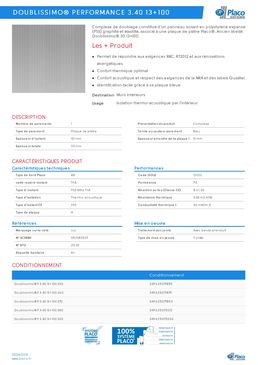 Complexe de doublage isolant thermo-acoustique | Doublissimo