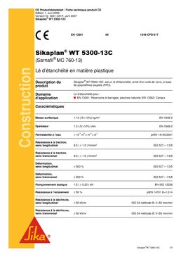 Membrane d'étanchéité pour étangs de baignade et bassins | Sikaplan WT 5300-13C