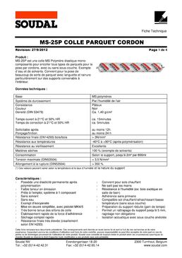 Colle polymère cordon | MS-25P