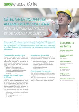 Logiciel de traitement des appels d'offre | Sage e-Appel d'offre