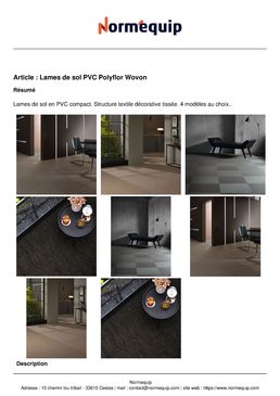 Lames de sol PVC Polyflor Wovon