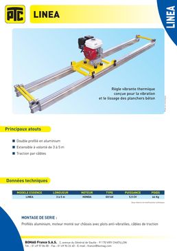 Règle vibrante de 3 à 5 m de longueur | Linea