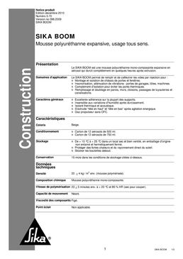 Mousse expansive en aérosol pour calfeutrement | Sika Boom