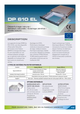 Exutoire DENFC à commande électrique pour toitures étanches | DP610 EL Etanchéité